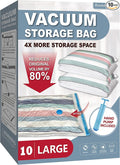 Roomimaster Vacuum Storage Bags, Vacuum Seal Space Saver Bags for Clothing, Travel Lugggage,Carry-on, Blankets, Comforters, P