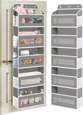 KYEVIS Over The Door Organizer, 5 Shelves Closet Door Hanging Organizer with 10 Mesh Pockets, Nursery Closet Organizer, Baby 