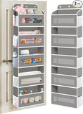 KYEVIS Over The Door Organizer, 5 Shelves Closet Door Hanging Organizer with 10 Mesh Pockets, Nursery Closet Organizer, Baby 
