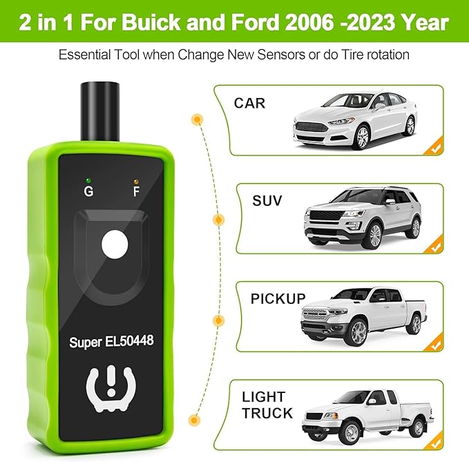 JDIAG TPMS Relearn Tool for and Ford Series Vehicles Super EL50448 Auto Tire Pressure Monitor Sensor Activation Reset Tool Up