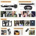 Survival Kit, 250Pcs Survival Gear First Aid Kit with Molle System Compatible Bag and Emergency Tent, Emergency Kit for Earth