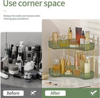 INVSSENE Corner Bathroom Countertop Organizer, Vanity Trays for Counter, Makeup Organizers, Perfume Tray, Kitchen Spice Rack,