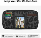 Leopard Sun Visor Organizer Small Auto Interior Visor Storage Pouch Holder with Zipper Auto Sunshade Organizer Bag, Multi-Pocket Sunvisor Storage Fashion Car Accessories