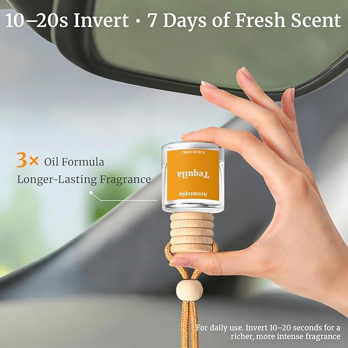 Hanging Car Air Fresheners, Aromtopia Bold Masculine Woody Fragrance for Car Diffuser, Rear View Mirror Accessories, Small Gi