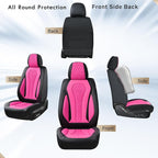 Coverado Automotive Seat Covers Front Seats, Seat Covers 2 Pack, Rose Car Seat Cover, Waterproof Auto Seat Covers, Car Seat C