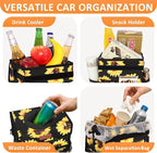 Car Trash Can for Car Cute,Bag Bin Hanging Waterproof Automotive Garbage Cans Leak Proof Vehicle Trash Can Sunflower