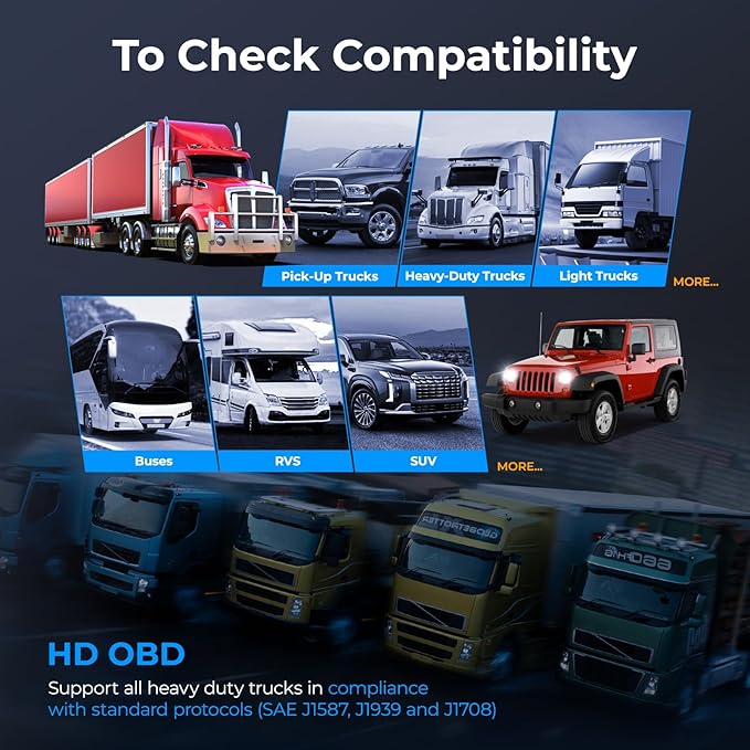 NEXAS Heavy Duty Truck Scanner NL102 Full System Diesel Truck Scan Tool for Cummins, Isuzu, Freightliner, Caterpillar, Detroit,