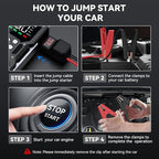 Portable Car Jump Starter with Air Compressor, ACEZUK 150PSI 8000A Jump Starter (All Gas/10.0L Diesel), 12V Battery Jump Box