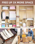 Vacuum Storage Bags for moving, Vacuum Seal Bags for Memory Foam, Latex, Clothing & Bedding, Space Saver Bags for Organizatio