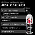 Adam's Polishes Carpet & Upholstery Cleaner - Powerful Carpet Cleaner For Auto Detailing | Cloth, Upholstery & Fabric Car Int