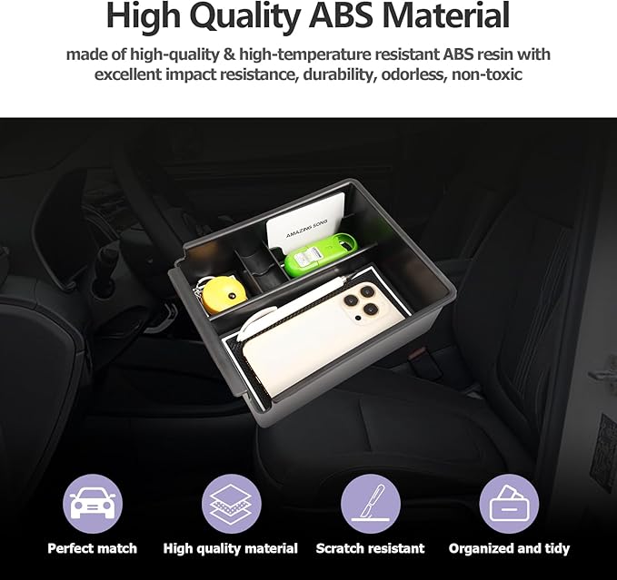 Center Console Organizer Compatible with 2025 2026 Hyundai Tucson SEL/SE Armrest Storage Box Armrest Console Organizer 2025 Tucson Accessories (ONLY FOR TUCSON SEL/SE/XRT,NOT FOR PHEV&Limited&N-Line)
