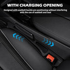 2PCS Deepened Car Seat Gap Filler Organizer,Multi-Purpose 2 in 1 Car Gap Filler with Bottom Charging Opening for Avoiding Item Falling,Universal No Drop Seat Guard for Cars