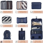 8 Set Compression Packing Cubes for Travel Essentials,Suitcase Organizer Bags, Carry-On Luggage Accessories with Laundry & To