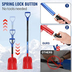WORKPRO 3-Piece Snow Removal Kit, 47" Detachable Snow Shovel, 27" 2-in-1 Ice Scraper & Snow Brush Tool, Separate Snow Scraper for Car, Truck, Driveway, and Winter Conditions, Storage Bag Included