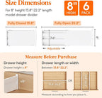 Lifewit 8" Tall 6 Pack Drawer Dividers, 35-56.5cm/13.8-22.2" Expandable Drawer Divider for Clothes, Adjustable Dresser Drawer