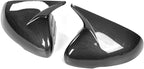 Horns Style Carbon Fiber Pattern ABS Exterior Mirror Cover Side Rearview Mirror Cover Cap Trim Compatible with Kia Stinger 2017-2024 Accessories