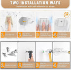 48 Pack Adhesive Hat Hooks for Wall, Super Strong Hat Rack for Baseball Caps, Hat Organizer Display for Home Decor, Hat Hange