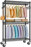 VIPEK R2 Medium Rolling Clothes Rack Heavy Duty Clothing Rack for Hanging Clothes Adjustable Metal Wire Shelving Portable Clo