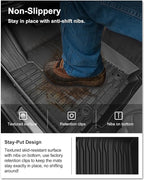 KIWI MASTER Floor Mats for 2022-2026 New Jeep Grand Cherokee/ 4xe, Custom Fit All Weather Car Mats, Heavy Duty TPE Floor Liners, Front & Rear 2 Row, Black