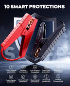 Car Battery Jump Starter with Air Compressor 4500A 150PSI, Car Jumper Starter Portable (9L Gas/8L Diesel), Jump Box Car