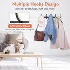 Optish Coat Rack Wall Mount, Coat Hook Wall Mount, Wall Hooks for Hanging, Hat Rack for Walls, Coats Hanger with 10 Hook, Tow