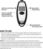 Slime 20112 Tire Gauge, Mini Digital, 5-150 psi, Compact and Accurate