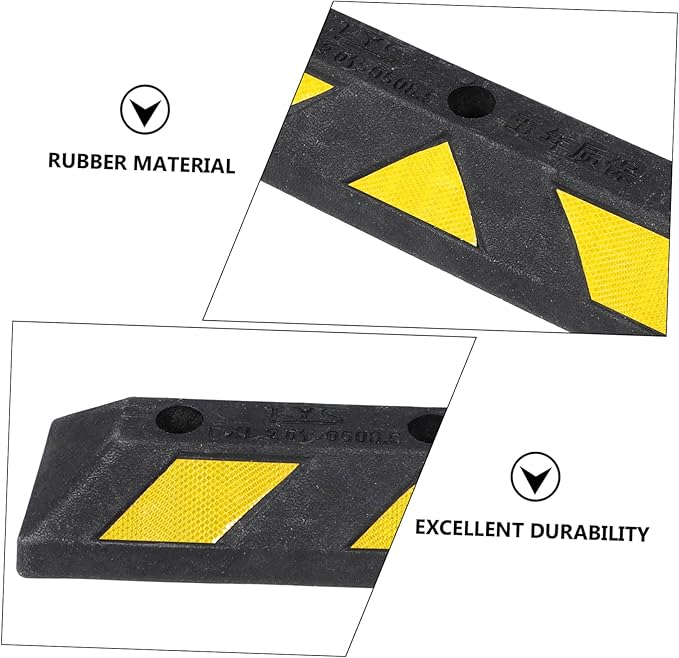 Mikinona Car Parking Stopper for Garage Heavy-Duty Tire Block for Trucks Trailers and Buses Easy to Install Lightweight for Indoor and Outdoor Use Garage Parking Aid