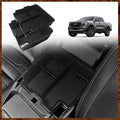Muslogy Center Console Organizer Compatible with Ford Ranger 2024 2025 2026 & Raptor Accessories Two-Layer Storage Box Insert Tray Secondary Storage Divider Armrest Tray ABS Material Glove Box (Black)