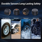 Tymate TM7 Tire Pressure Monitoring System, Wireless TPMS with 4 External Sensors & 6 Alarm Modes, Colorful Display, Real-time Tire Pressure Monitor System, Ideal for RV SUV MPV Truck Sedan(0-144 PSI)