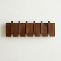 QUELLANCE Wood Coat Rack Wall Mount, Coat Hooks Hanger Wall Mounted, Heavy Duty Wall Coat Rack with 6 Hooks for Hanging Coats