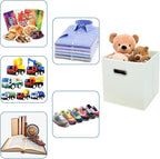 Black Fabric Cubby Storage Bins,13x13x13 Inches,Cube Organizer Bin Foldable Storage Boxes with Dual Handles Fabric Organizer 