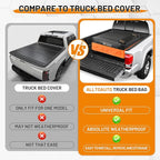[All-in-One Bundle] 26 CuFt Waterproof Truck Bed Cargo Bag with Heavy Duty Cargo Net, Storm-Proof Pickup Luggage Carrier (50"x40"x22"), Fits All Pickups, Includes Storage Bag & Bungee Net