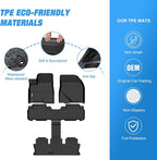 Nilight TPE Floor Mats for Toyota Highlander 7&8 Seats 2014 2015 2016 2017 2018 2019 (Not for Hybrid) All Weather Custom Fit Heavy Duty Floor Liners