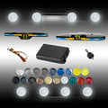 New Features Forward and Reverse Parking sensors, Option to Measure Distance in inches, bidirectional Display Option, and Customizable Digital Direction 18 Color Probes to Choose from(White)