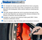 2PCS Brake Pad Thickness Gauge Measure Tool with Scale- Brake Shoe Gauge Car Brake Measuring Tool for Internal External Brake