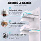 2 Pack Hat Organizer for Baseball Caps, Hat Rack for Wall with Strong Adhesive, Hold Up to 20 Hats, Hat Rack for Door Closet,