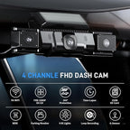 4 Channel Dash Cam 360 View Front Rear Left Right Car Camera,GPS and 5GHz Band WiFi,APP Control,G-Sensor,24H Parking Mode,8PC