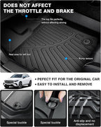 Powerty Floor Mats for 2023 2024 2025 Mercedes Benz GLC?GLC 300?GLC 350e?4Matic Accessories All Weather Floor Liner 3D TPE 1st & 2nd Row Floor Mat Heavy-Duty Floor Liners