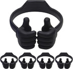 Honsky Cell Phone Tablet Stands (Pack of 5) Thumbs-up Cellphone Holder, Tablet Display Stand, Mobile Smartphone Mount Cradle for Desk Desktop - Universal, Multi-Angle, Cute, Black