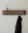 Kazai. Wall-Mounted Coat Rack 'Toke' - Modern Design Coat Rack with Hidden Wall Hooks - Solid Wood Veneer Panel Coat Hanger -