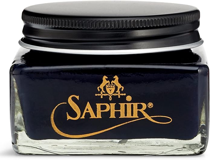 Saphir Medaille d'Or Pommadier Cream 75ml – Natural Cream Leather Shoe Polish, Leather Conditioner for Boots, Handbags