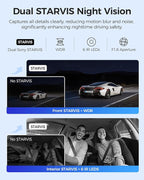 AZDOME M550 Max 4K 3 Channel Dash Cam, Dual STARVIS Sensors, 4K+2.5K+1080P Front and Rear Inside Triple Car Camera, Built-in 