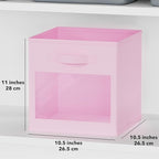 SpaceAid Storage Cubes with Clear Windows, Set of 6 Fabric Bins, 11 Inch Foldable Baskets Boxes for Closet, Cubby Shelf or Cu