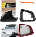 Compatible with Tesla Model Y 2020 2021 2022 2023 2024 Door Mirror Lower Holder Covers & Frame Set, Right Passenger Side (Black Cover + Frame Set, Model Y-R)