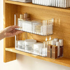 MORNITE 2-Tier Medicine Cabinet Shelves Organizer, Makeup Storage Holder Compartments, Shelf Trays for Bathroom Cabinet Wall,