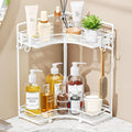 VITVITI 2-Tier Corner Bathroom Counter Organizer, Bathroom Countertop Organizer Storage for Sink, Metal Mesh Makeup Organizer