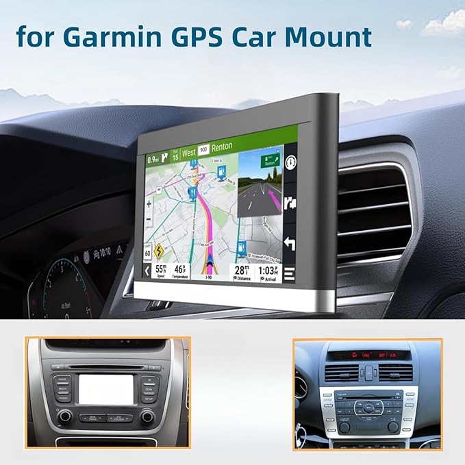 Car CD Slot Mount for Garmin, 17mm Rotation Ball Holder Base Compatible with Garmin Navi Serie 3.5-7 inches Sat Nav CD Player Mount