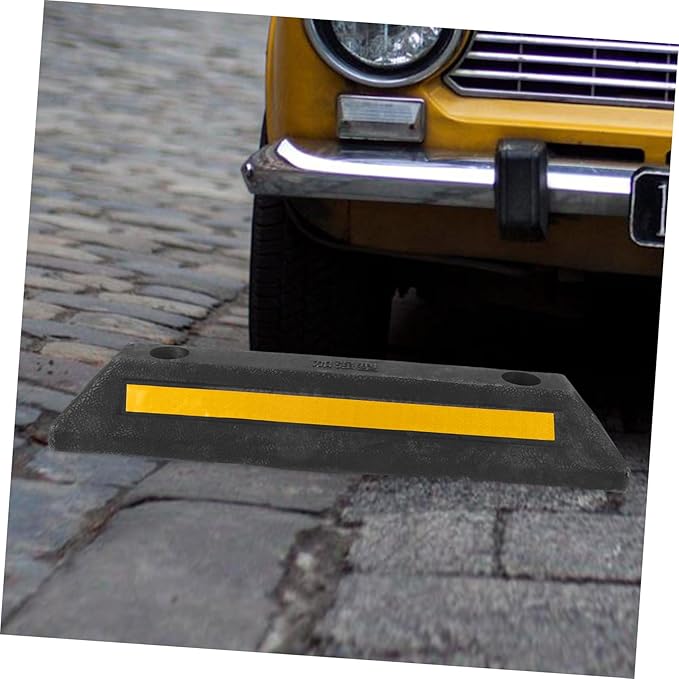 PartyKindom Rubber Parking Stopper Garage Parking Aid for Vehicles Compact Design for Easy Installation for Schools Malls