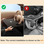 3 in1 Car Steering Wheel Tray Table for Laptop, Height Adjustable Car Table Tray for Driver, Car Food Tray with Drinks Holder,Multipurpose Travel Car Accessories for Long Road Trips-Black