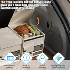 Car Trunk Organizer, Collapsible Multi Compartment Waterproof Sturdy Vehicle Trunk Container Box, Sturdy Automotive Interior S